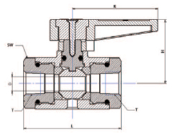 SMN Ball Valve drawing